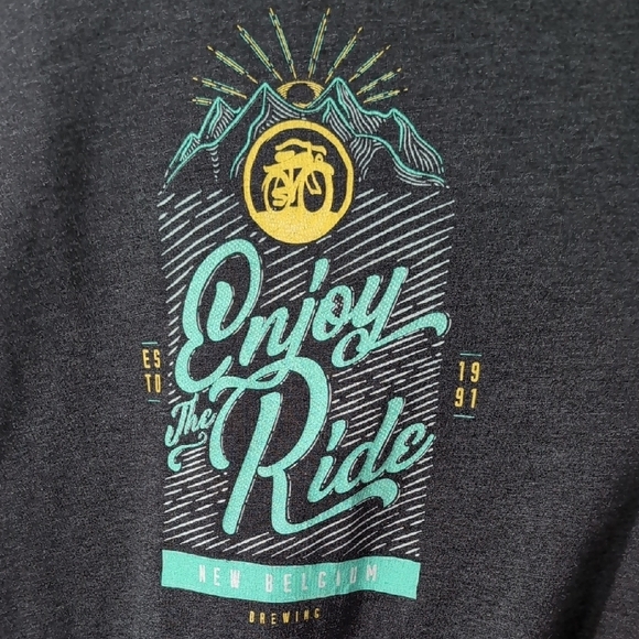 New Belgium Brewing | Bike Tour Gray Short Sleeve Tee Size S - Picture 1 of 4